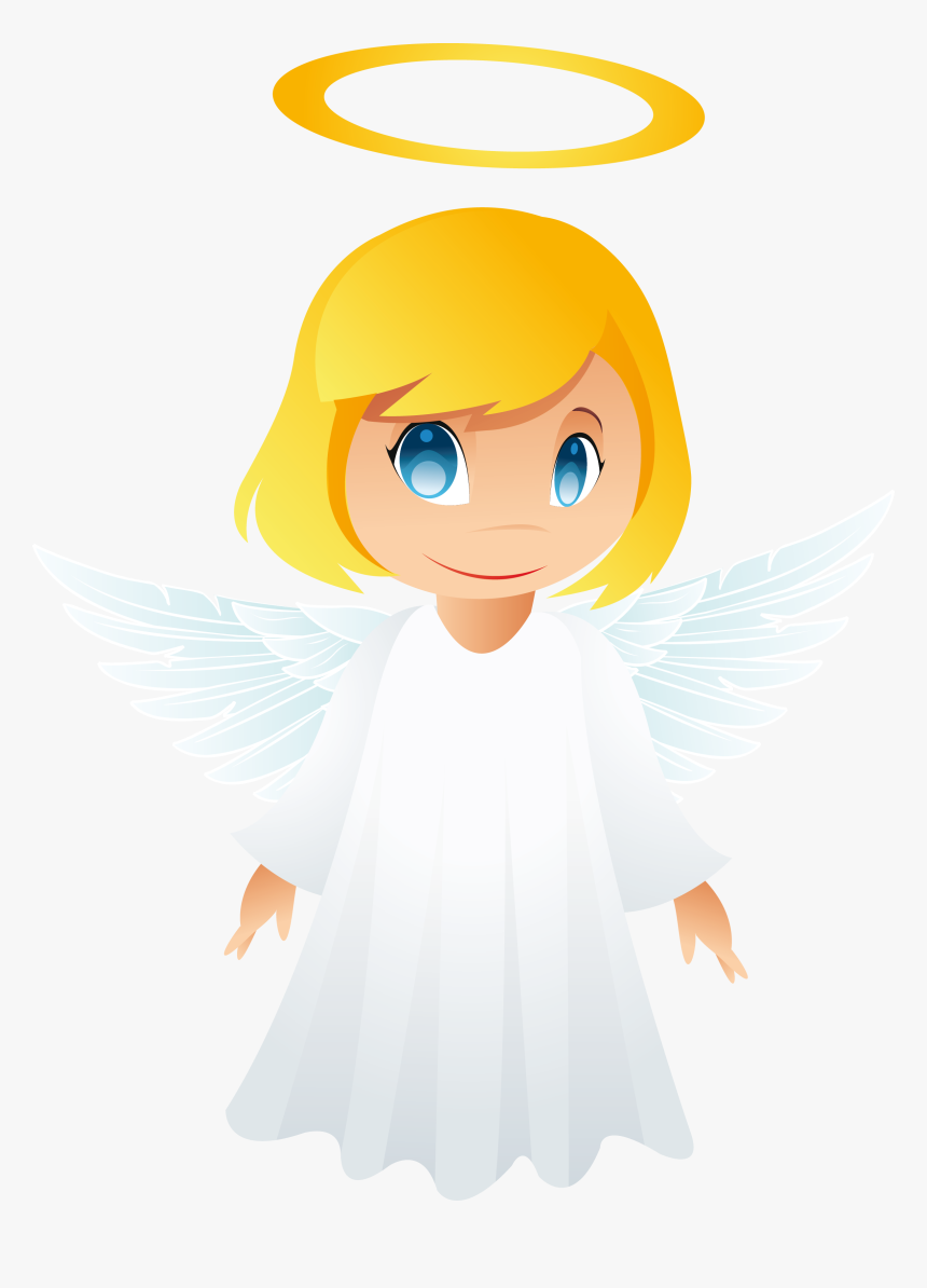 Angel Clipart Transparent Background Free - Angel Cute, HD Png Download
