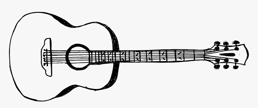 Guitar Drawing No Background, HD Png Download