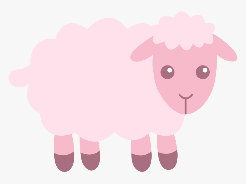 Transparent Lamb Clip Art - Pink Sheep Clipart, HD Png Download