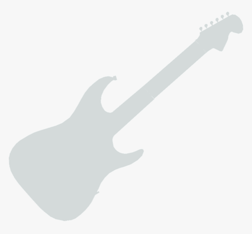 Guitar, Electric, Silhouette, Music, Rock, Instrument - White Guitar Silhouette Transparent, HD Png Download