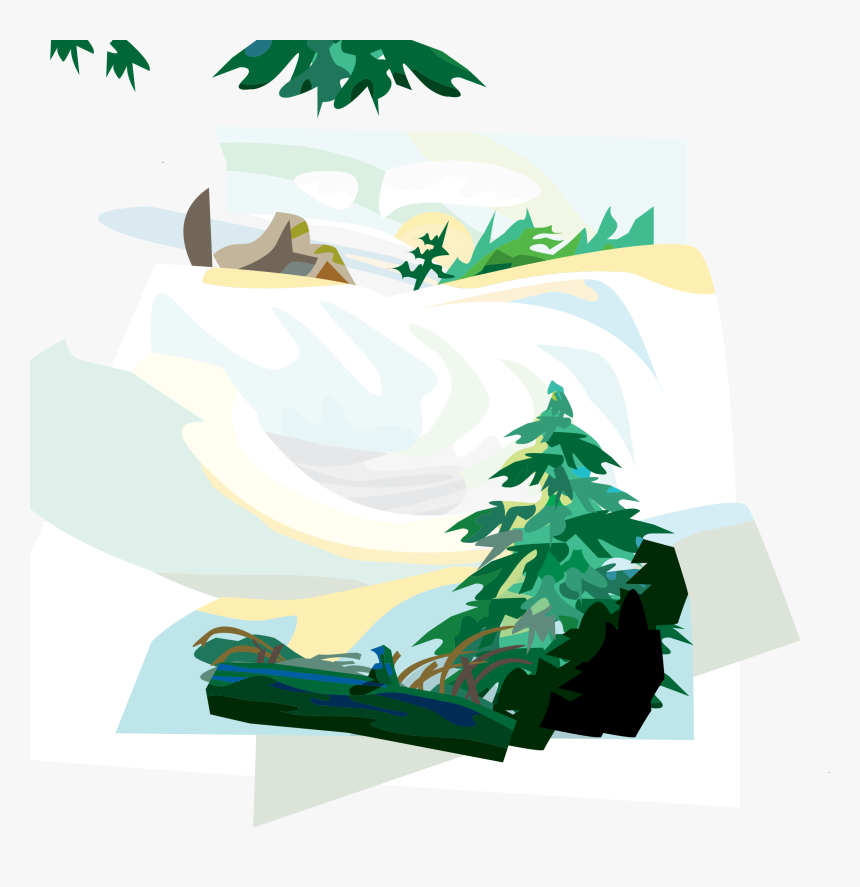 Waterfall Landscape Clip Arts - Clip Art, HD Png Download