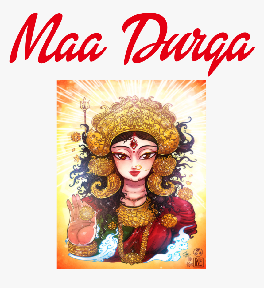 Maa Durga Png Hd Images - Maa Durga Name Png, Transparent Png