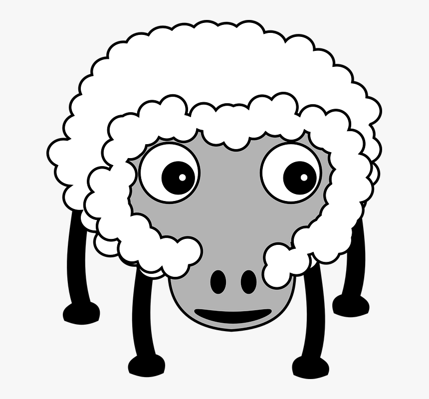 Sheep, Fluffy, Farm, Farm Animal, White, Funny, Cartoon - Wierd Looking Iphone, HD Png Download
