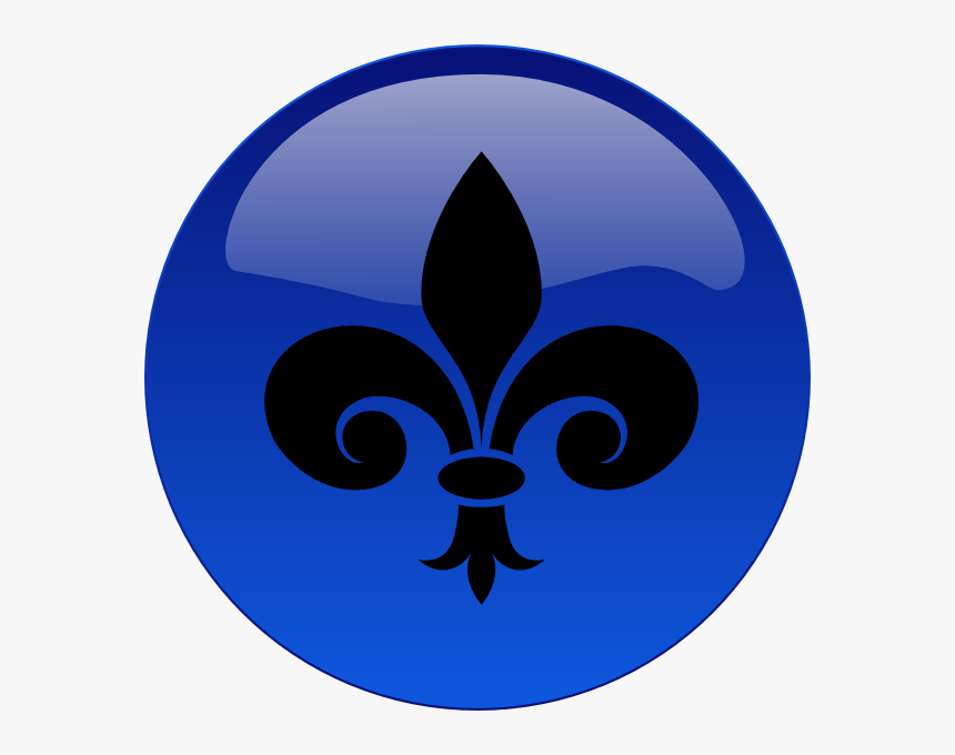 Black Fleur De Lys Svg Clip Arts - Fleur De Lys Png Circle, Transparent Png