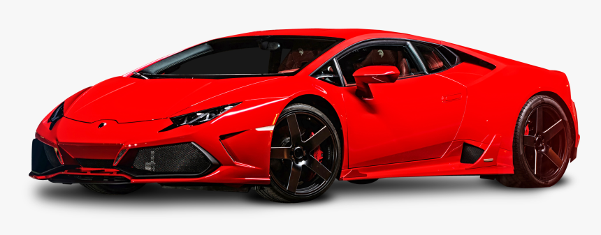 Red Lamborghini Huracan Car Png Image, Transparent Png