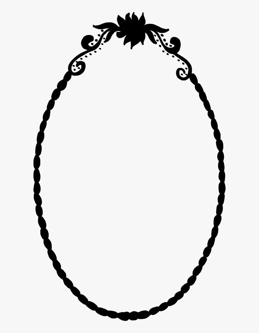 Oval Picture Frame Clipart - Ornament Frame Oval Vector, HD Png Download