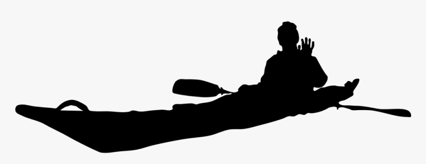 Sea Kayak Canoe Paddle Clip Art - Boat With Man Vector, HD Png Download
