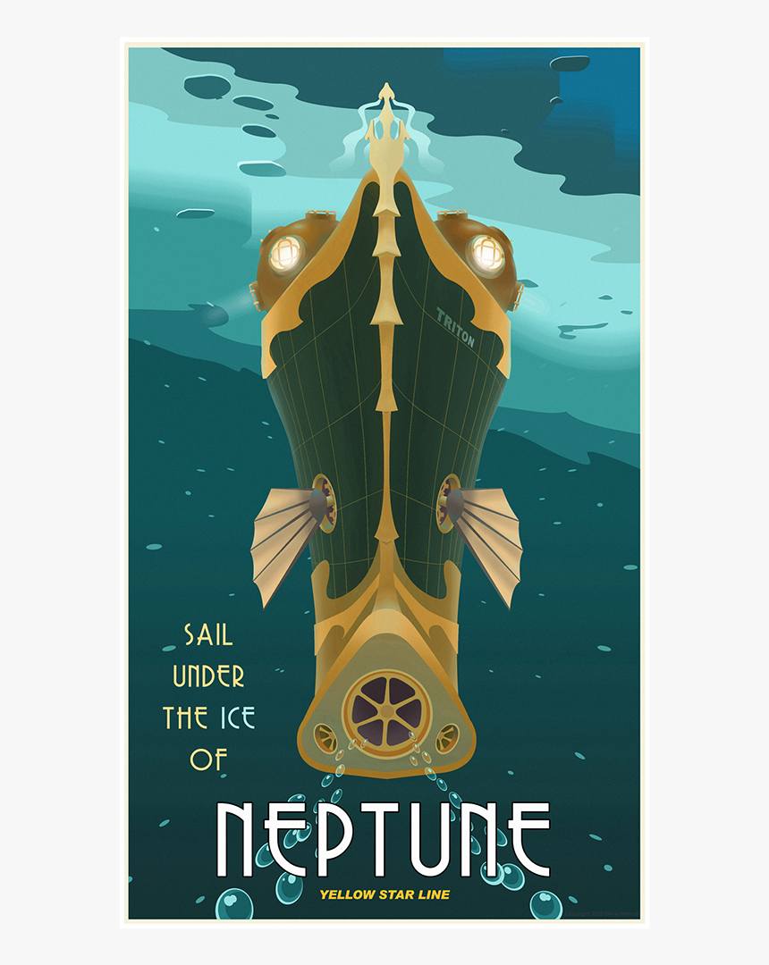 Retro Futurism Travel Poster, HD Png Download