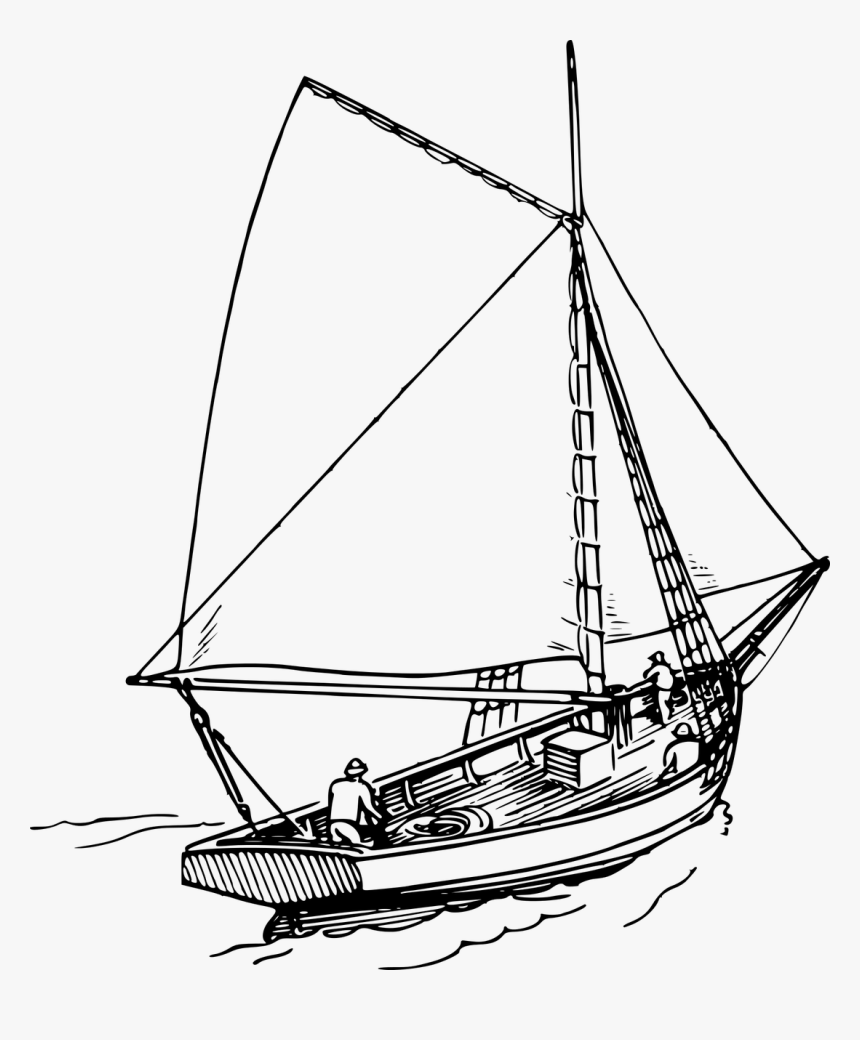 Transparent Boat Paddle Png - Sailboat Drawing, Png Download