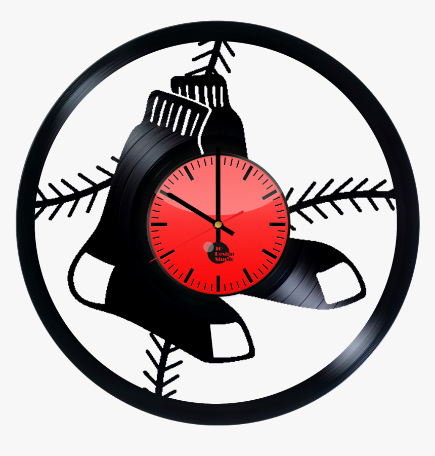 Boston Red Sox Logo Handmade Vinyl Record Wall Clock - Irish Boston Red Sox, HD Png Download