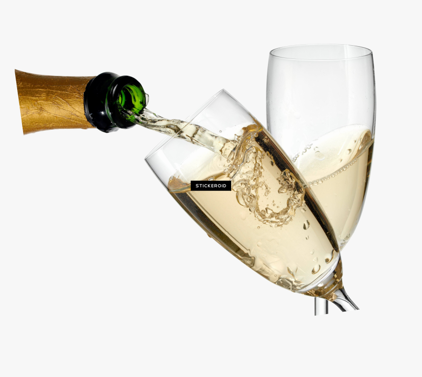 Champagne Popping Png Sparkling Wine Glass Png, Transparent Png