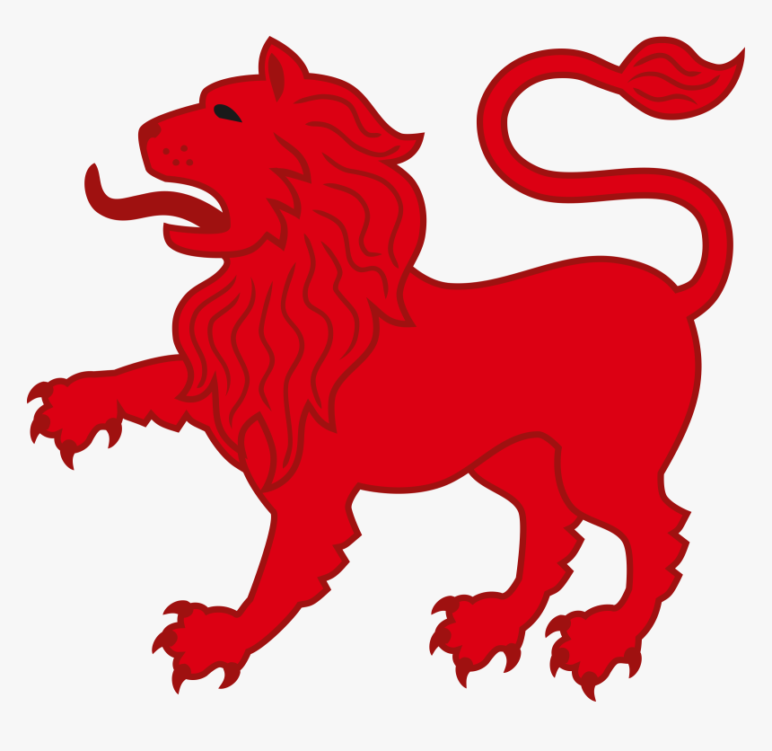 Red Lion Clip Arts - Lion On Tasmanian Flag, HD Png Download