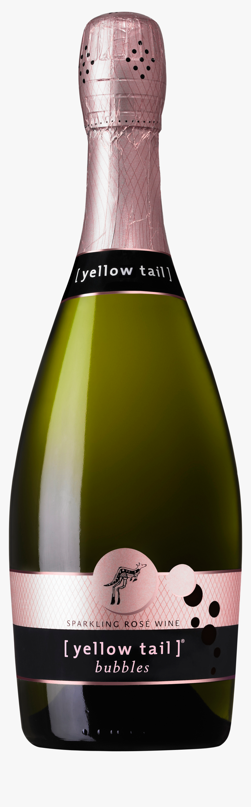 Champagne Png Bottle - Yellow Tail Bubbles Sparkling Rose, Transparent Png