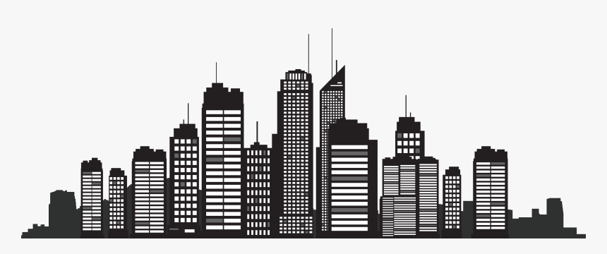 New York City Silhouette Skyline Cityscape - New York Buildings Silhouette, HD Png Download