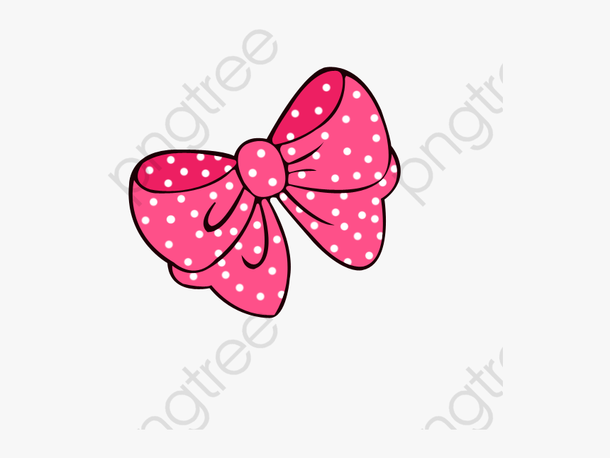 Pink Polka Dot Bow, HD Png Download