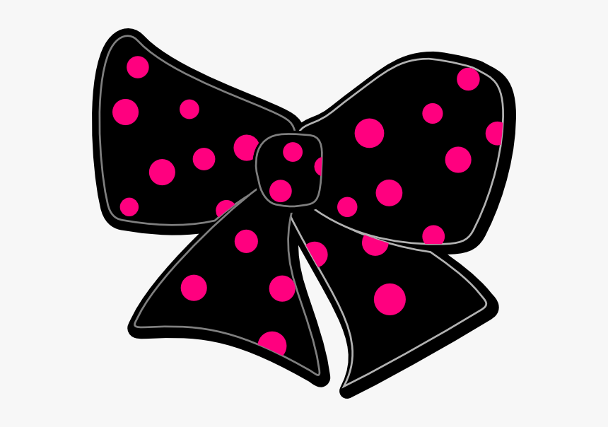 Pink Black Bow Clipart, HD Png Download