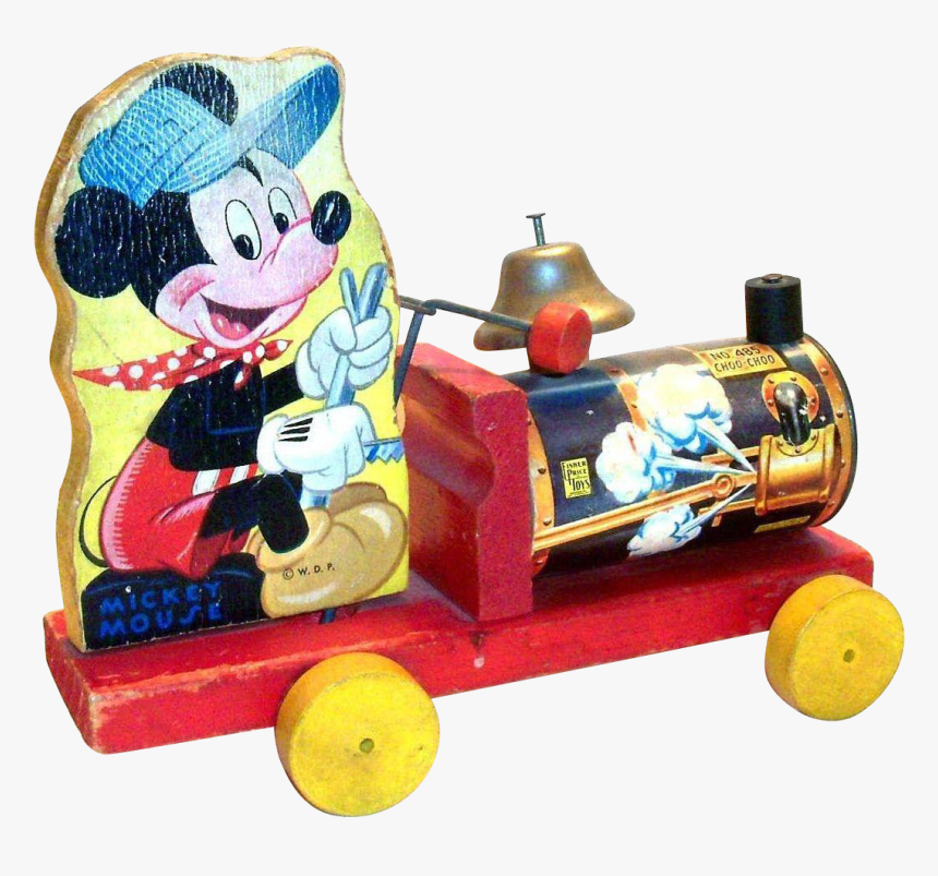 Clip Art Vintage Mickey Mouse Choo - Vintage Mickey Ona Train, HD Png Download