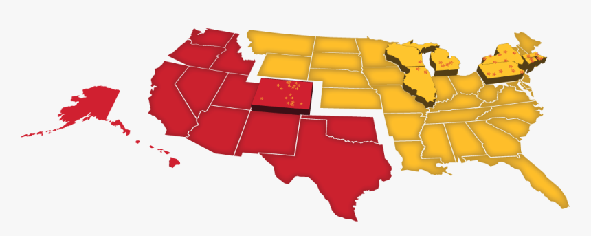 Map Of Carl S Jr - Louisiana A Blue State, HD Png Download