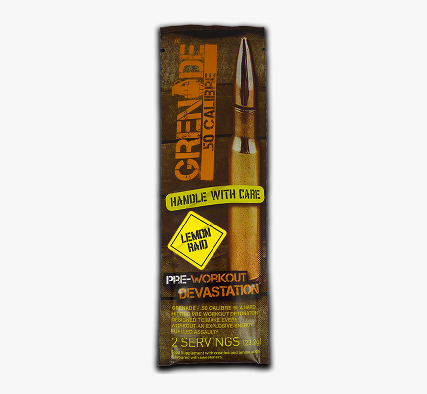 Grenade 50 Calbre 2 Serving - Grenade 50 Cal Pre Workout Sachets, HD Png Download