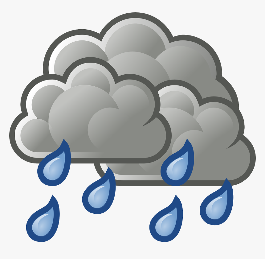 Transparent Rain Png Transparent - Scattered Showers, Png Download