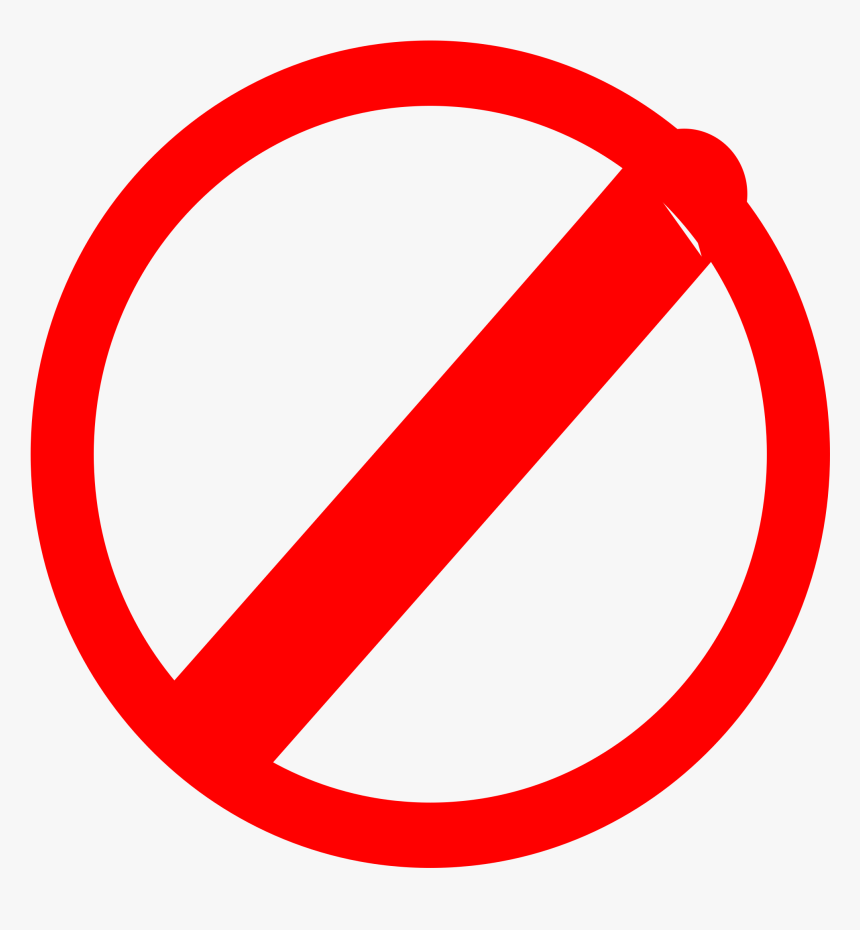 Ban By Google Adsense - Red Mark Out Sign, HD Png Download