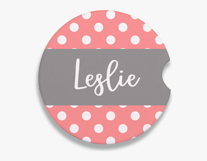 Polka Dot Sandstone Ceramic Car Coaster 
title Polka - Polka Dot, HD Png Download