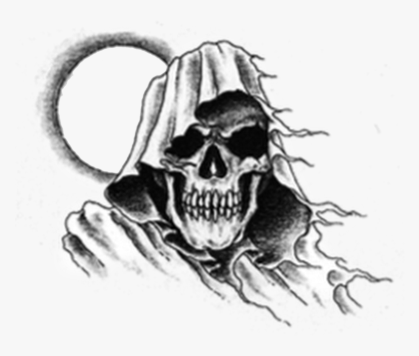 Grim Reaper Head Tattoo, HD Png Download