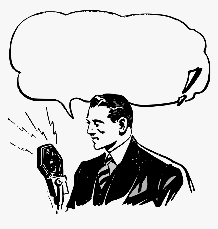 Retro Clipart Microphone - Retro Man Clip Art, HD Png Download