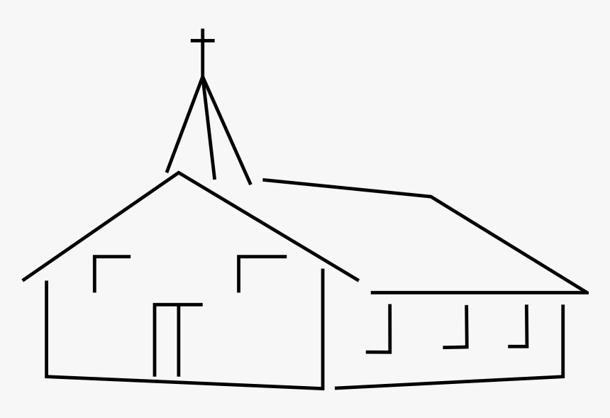 Line Art,shed,triangle - Church Clipart Black And White Free, HD Png Download
