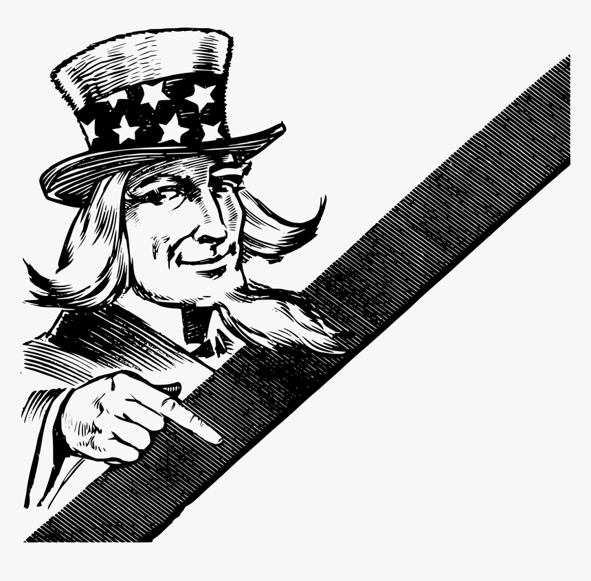 Free Clipart Uncle Sam Taking Money - Kartun Menunjuk Ke Bawah, HD Png Download