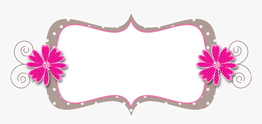 Curly Frame Polka Dot Pink Beige - Clip Art Frame Pink Png, Transparent Png