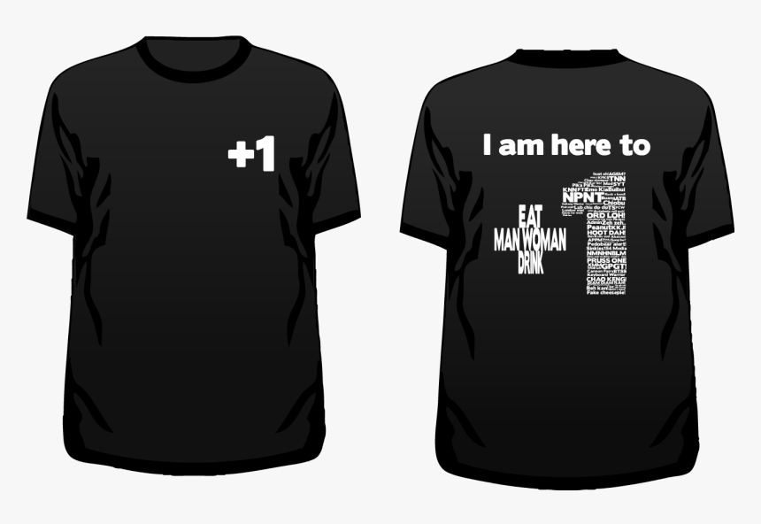 Transparent Black Wallpaper Png - Plain Black T Shirt Front, Png Download