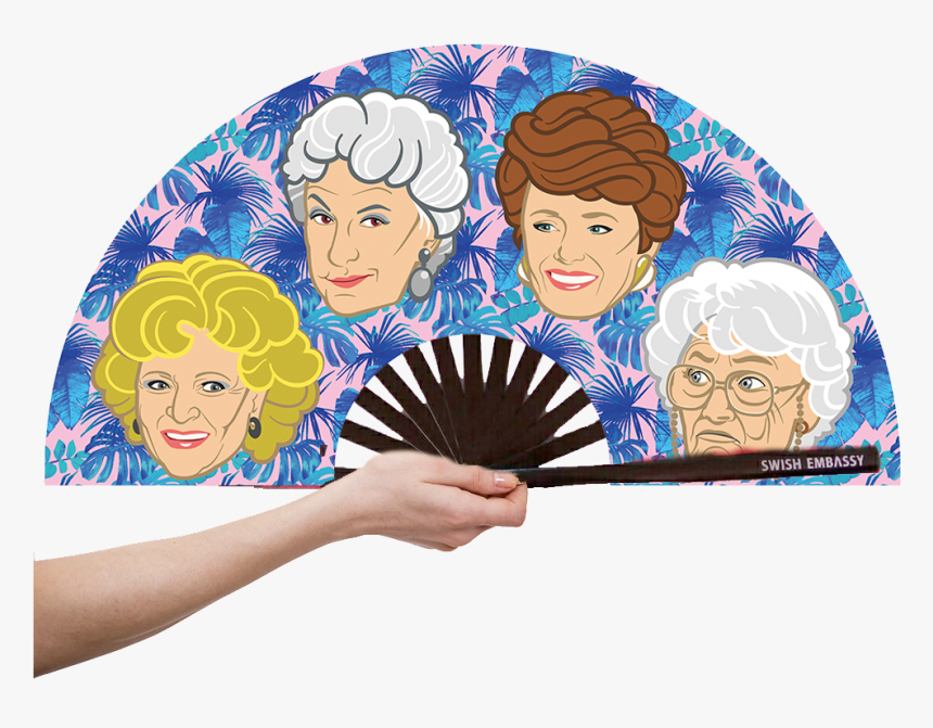 Lanai Fans Swish Embassy 
 Class - Golden Girls Hand Fan, HD Png Download