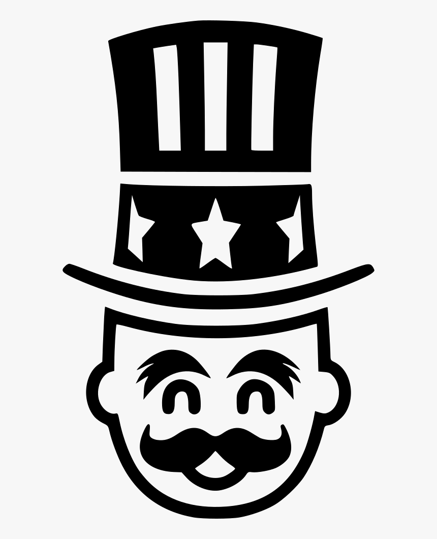 Uncle Sam - Uncle Sam Hat Clipart Black And White, HD Png Download