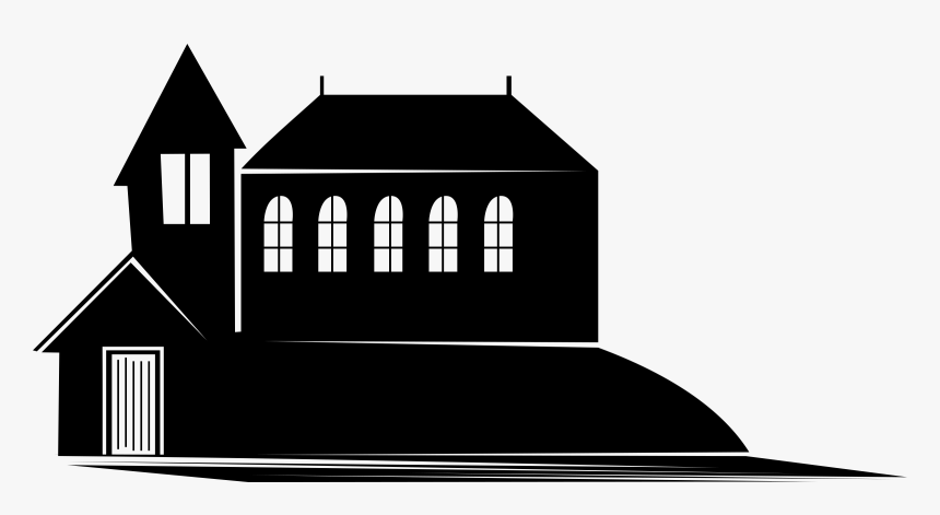 Free Silhouette Cliparts Download - Church Building Vector Png, Transparent Png