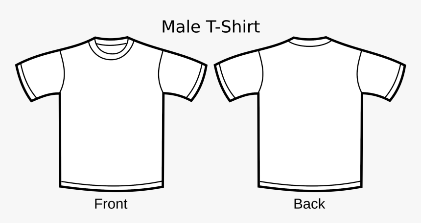 Black Tshirt Front Png - Simple T Shirt Drawing, Transparent Png