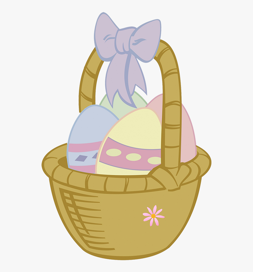 Basket With Easter Eggs - Cartoon Easter Egg Basket, HD Png Download
