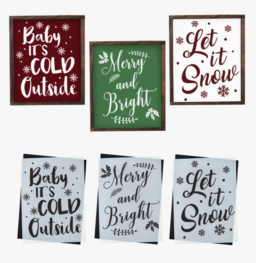 Christmas Sign Stencils 
 Class - Calligraphy, HD Png Download