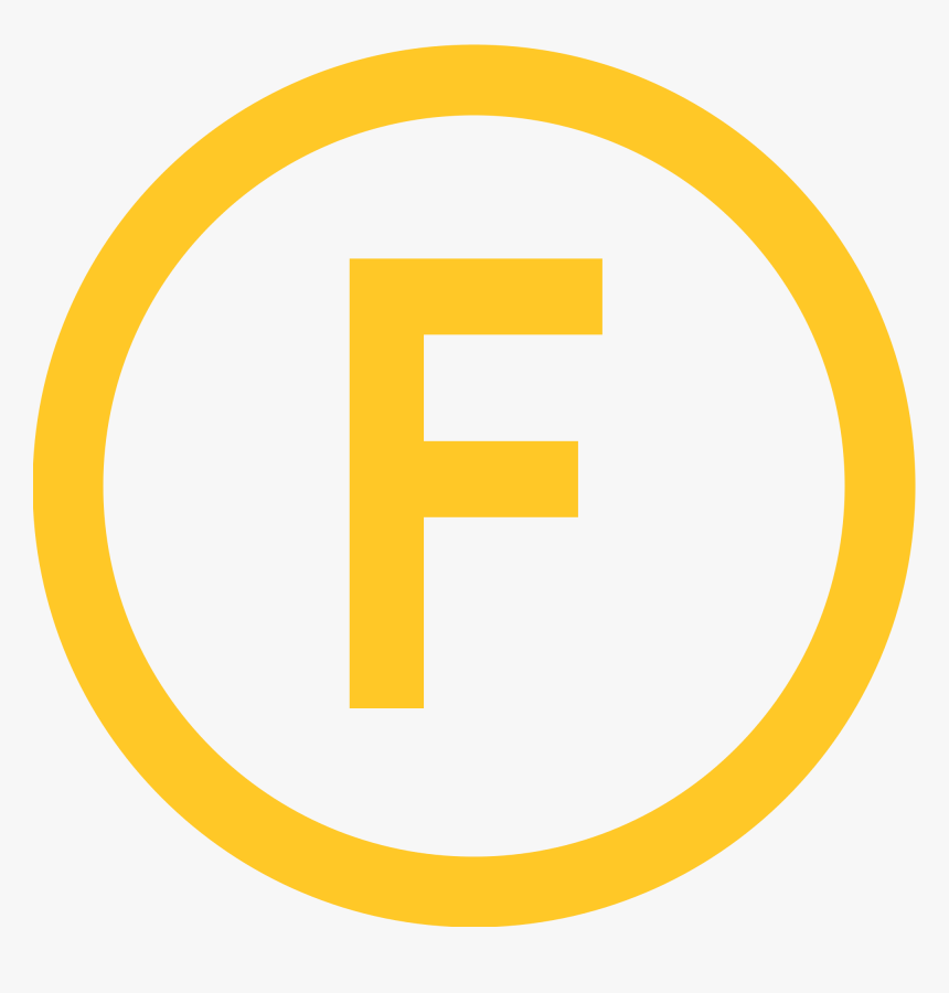 Orange Circle F Logo Ligne F Narbonne Png - Yellow Question Mark In Circle, Transparent Png