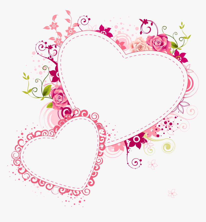 Picture Frames Paper Love Heart Glass - Transparent Heart Photo Frame, HD Png Download