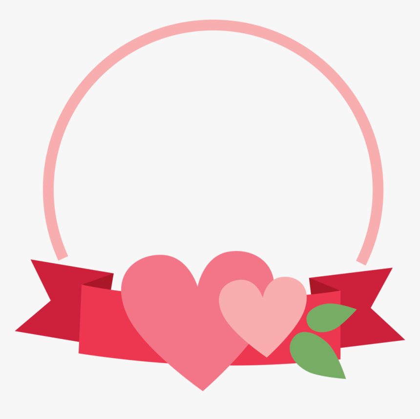 Banner Heart Frame Cookie Cutter Circle Heart Frame Png