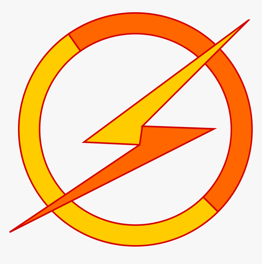 Bicolor Lightning Bolt Clip Arts - Lighting Bolt With Circle, HD Png Download