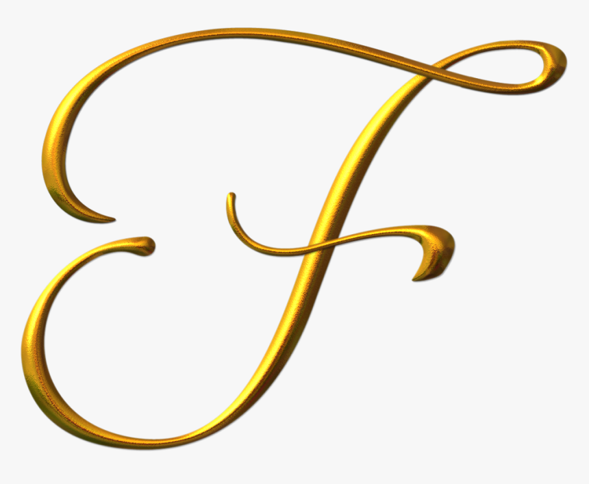 Letra F Dorada, HD Png Download