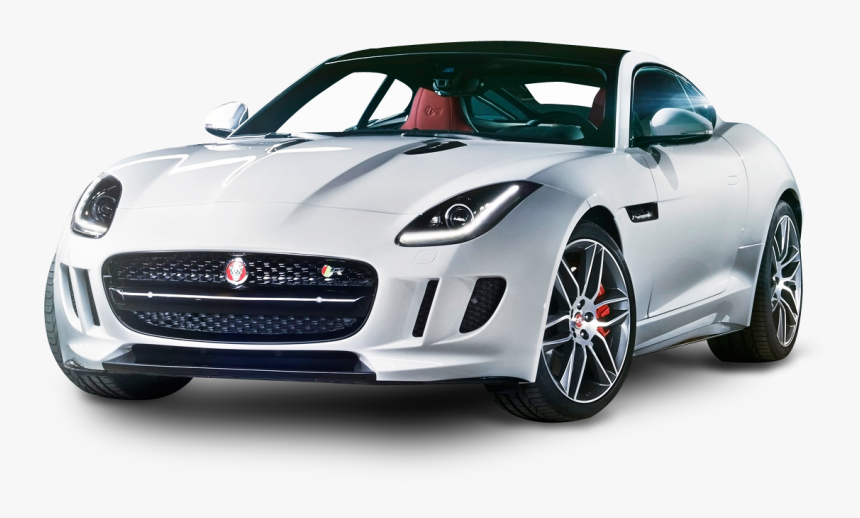 Jaguar F Type White Car Png Image - 2014 Jaguar F Type R Coupe, Transparent Png