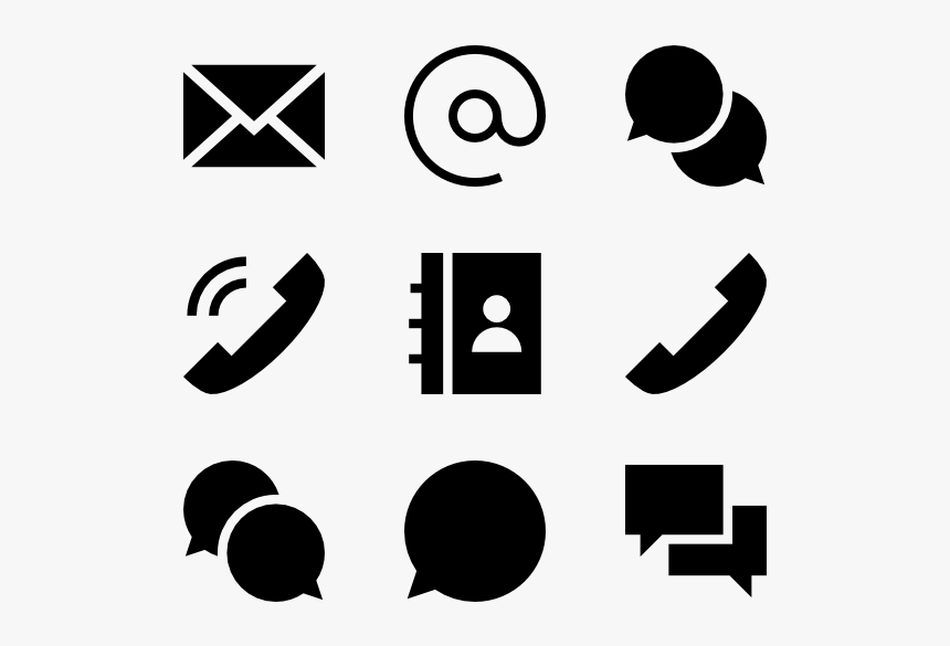 Solid Contact And Communication Elements - Contact Icon Png, Transparent Png