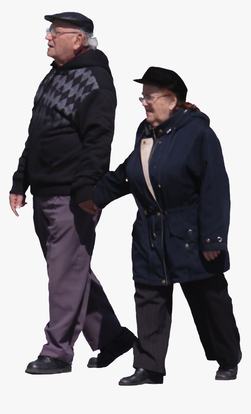 Old People Walking Png, Transparent Png