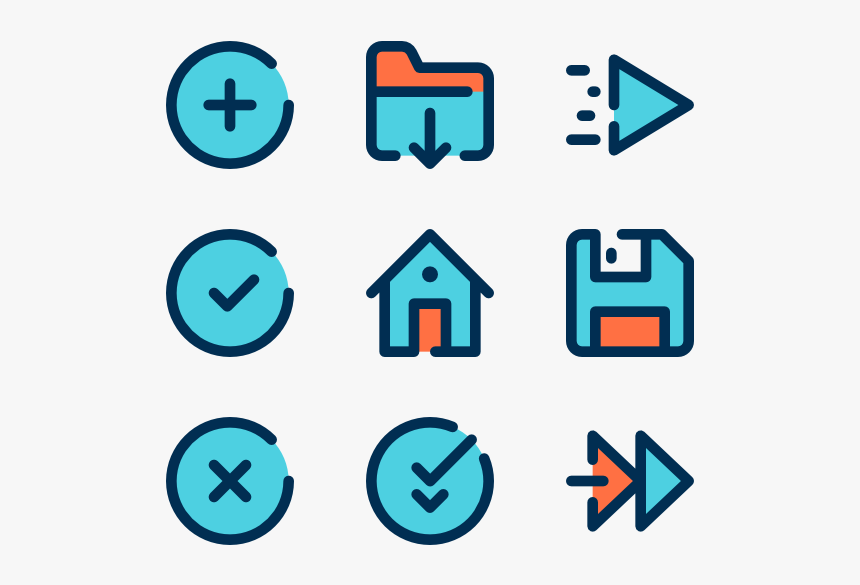 Ui - Social Media Icons Straight Line Png, Transparent Png
