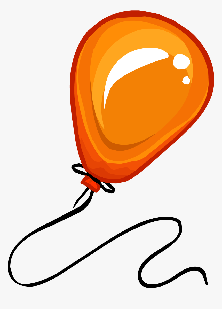 Official Club Penguin Online Wiki - Orange Balloon, HD Png Download