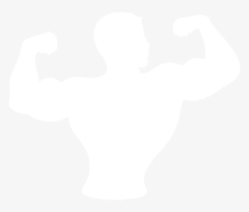 Arm Flex Png - Bodybuilder Icon White Png, Transparent Png