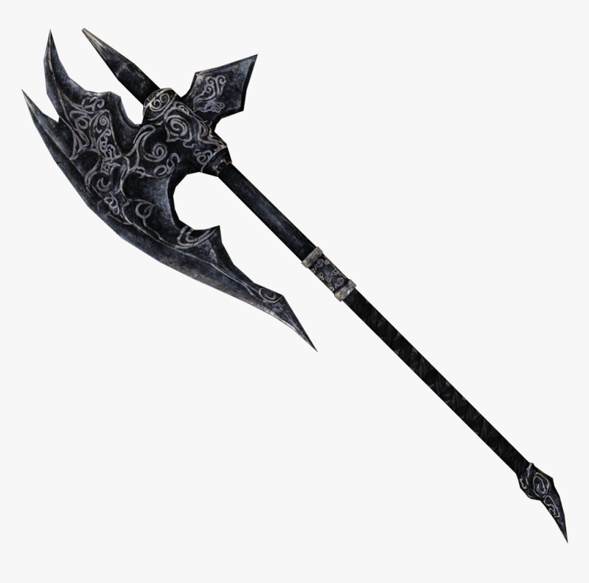 Elder Scrolls Skyrim Ebony Weapon - Fantasy Two Handed Axe, HD Png Download